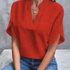Raffinierte kurzärmelige Bluse für Frauen