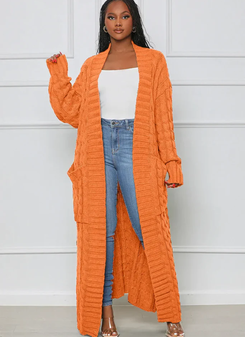 damen-ausgefallene-lange-strickjacke-cardigan