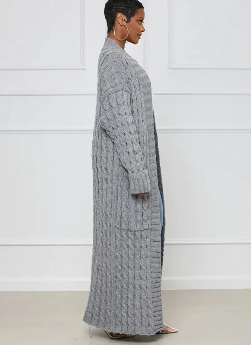 damen-ausgefallene-lange-strickjacke-cardigan