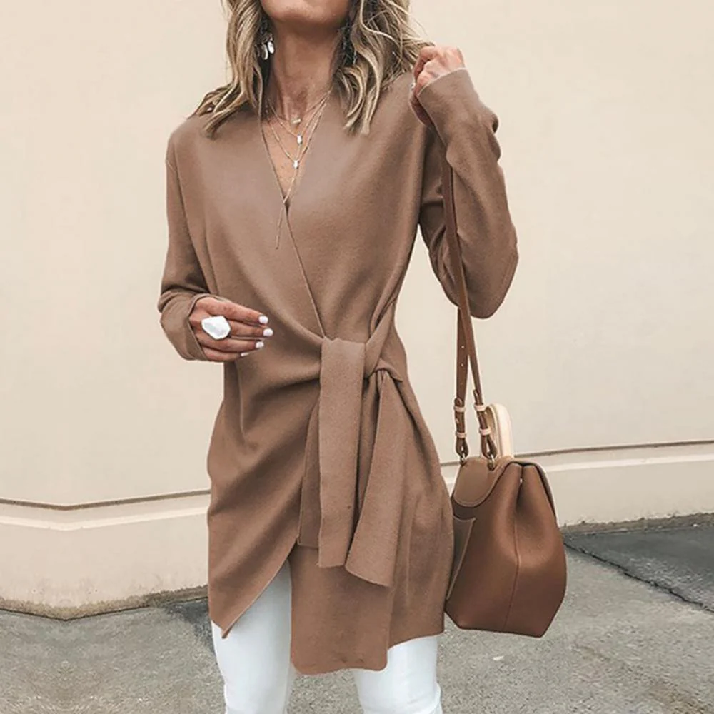 damen-elegant-lange-strickjacke-leichte