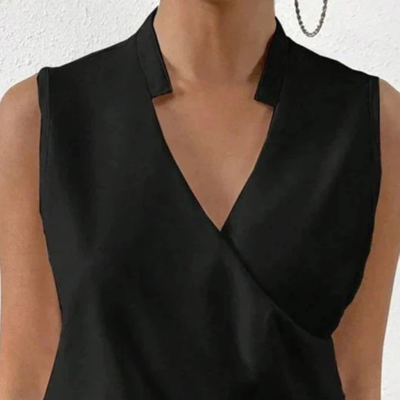 damen-elegant-oberteile-schwarz-top