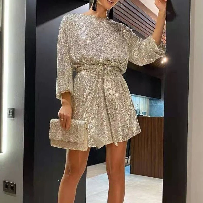 damen-elegante-paillettenkleid-mini
