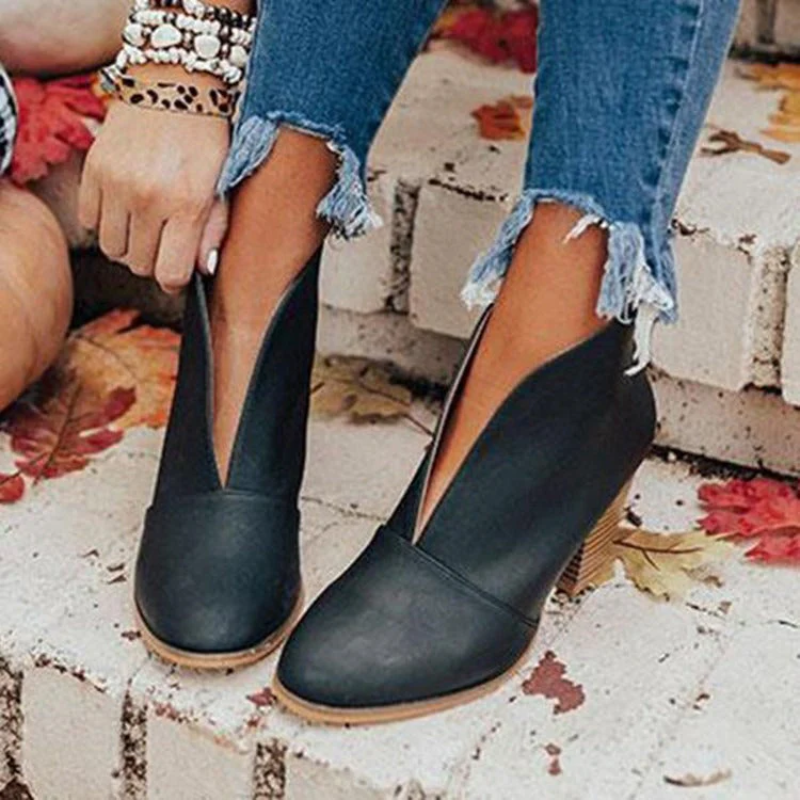 damen-elegante-stiefeletten-schwarz
