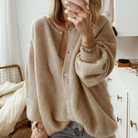 damen-kurze-strickjacke-braun