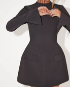 damen-langarm-minikleid-schwarz