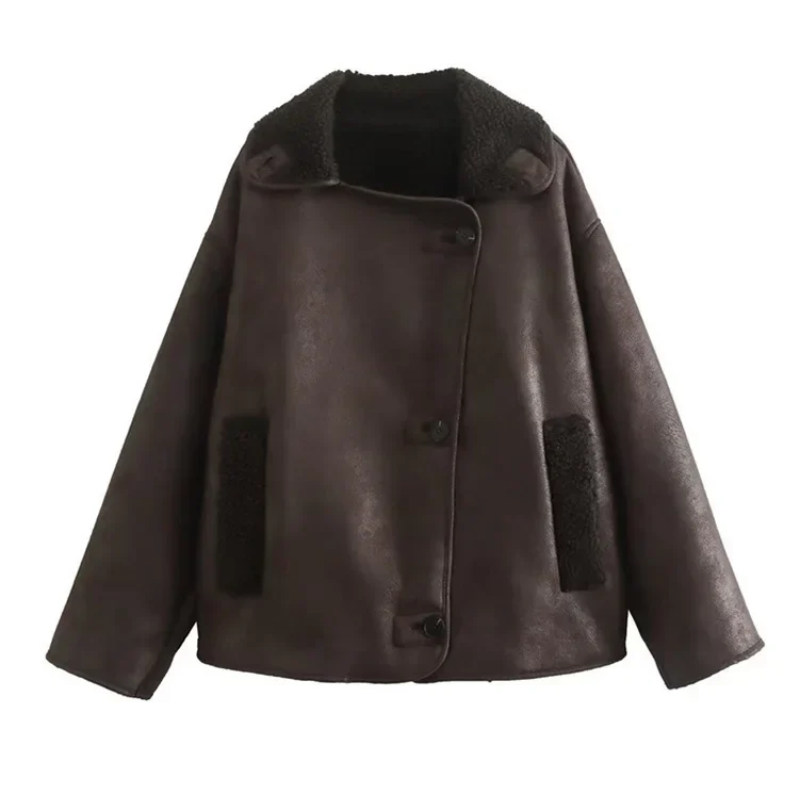 damen-oversize-winterjacke-braune