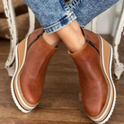 damen-plateau-stiefeletten-schwarz