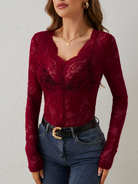 Schickes Elegantes Langarm-Top für Frauen