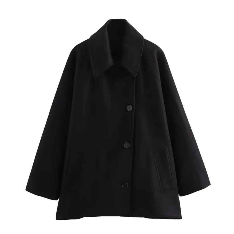 damen-schwarze-strickjacke-kurz
