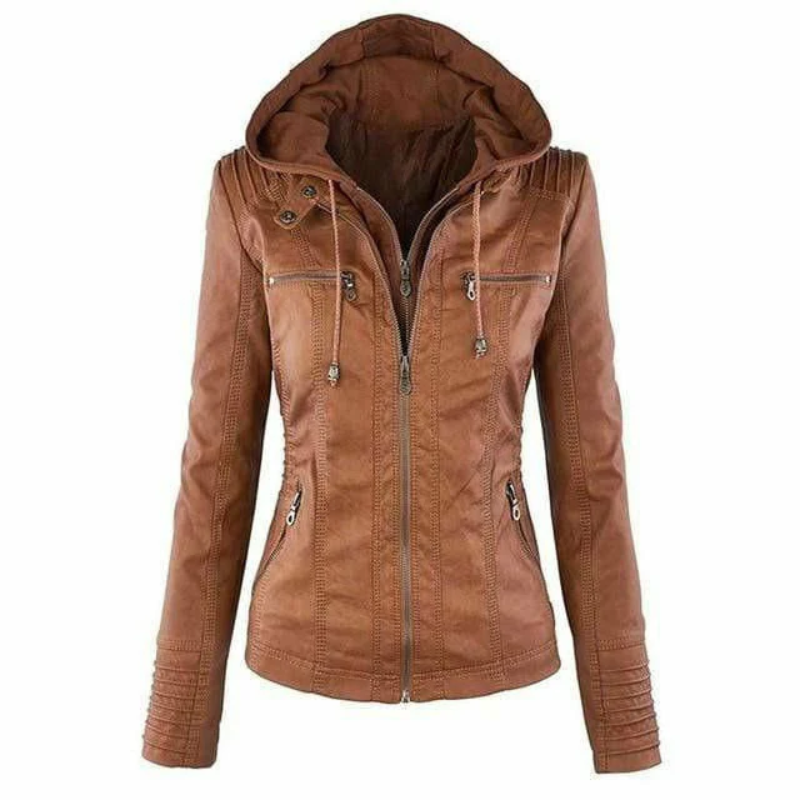 Warme Jeansjacke Damen Kapuze