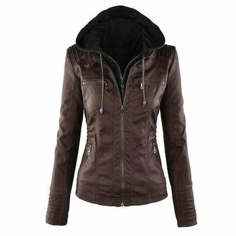 Warme Jeansjacke Damen Kapuze