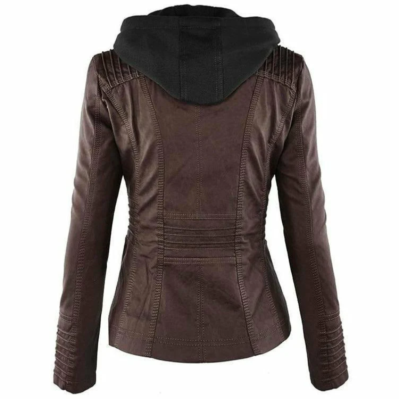 Warme Jeansjacke Damen Kapuze