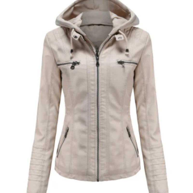 Warme Jeansjacke Damen Kapuze