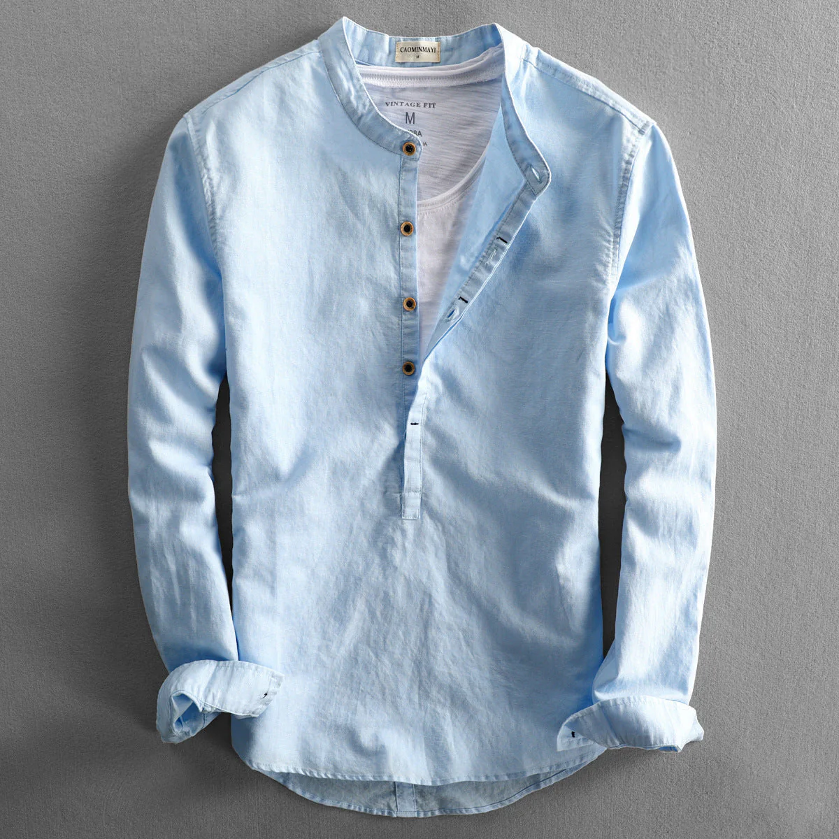 Langarm Button Down Hemd für Männer