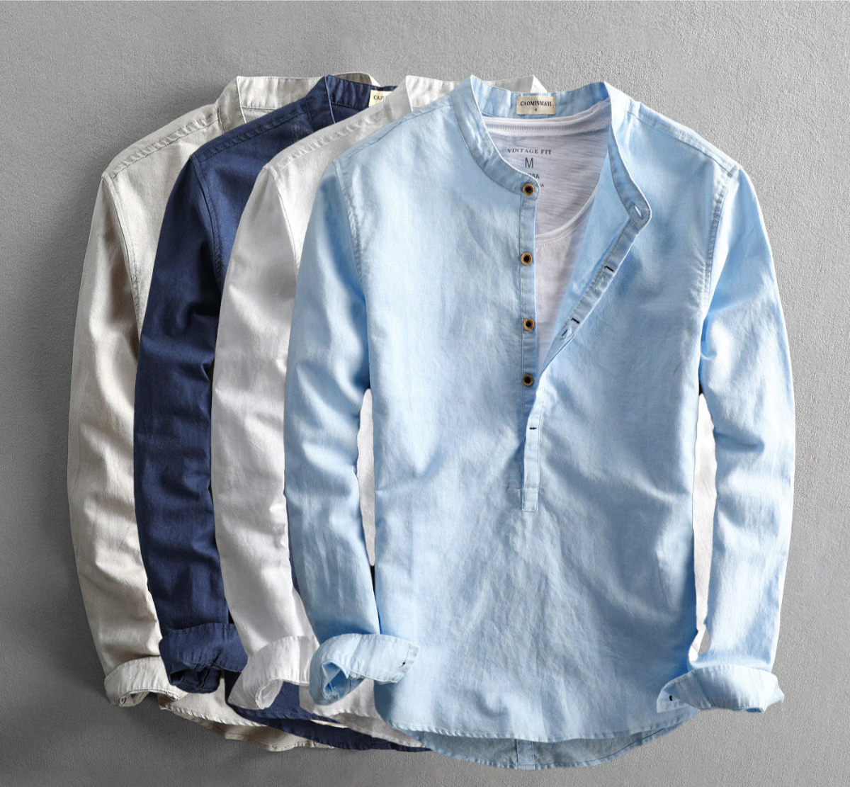 Langarm Button Down Hemd für Männer