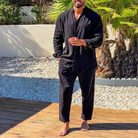 herren-stehkragen-sommer-set-langarm