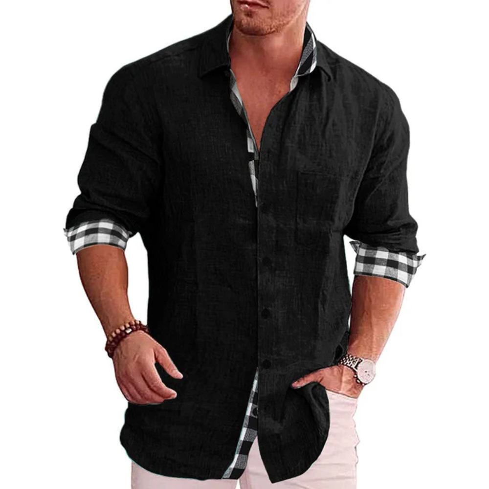Trendige Botton Daunen Poloshirt für Männer